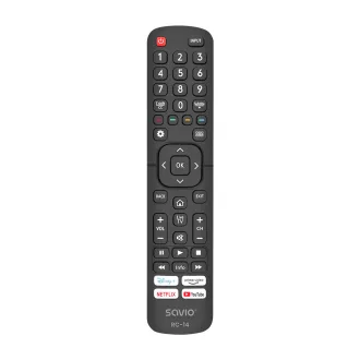   Savio RC-14 Universal remote control/replacement for HISENSE SMART TV távirányító Vezeték nélküli infravörös TV, TV tuner Nyomógombok