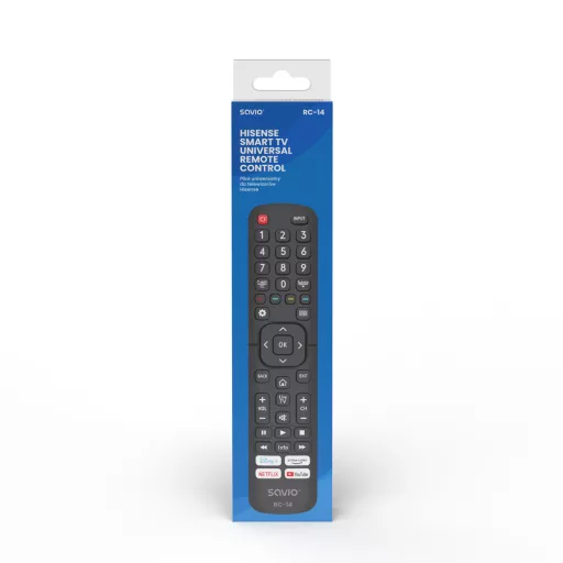 Savio RC-14 Universal remote control/replacement for HISENSE SMART TV távirányító Vezeték nélküli infravörös TV, TV tuner Nyomógombok