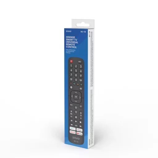 Savio RC-14 Universal remote control/replacement for HISENSE SMART TV távirányító Vezeték nélküli infravörös TV, TV tuner Nyomógombok