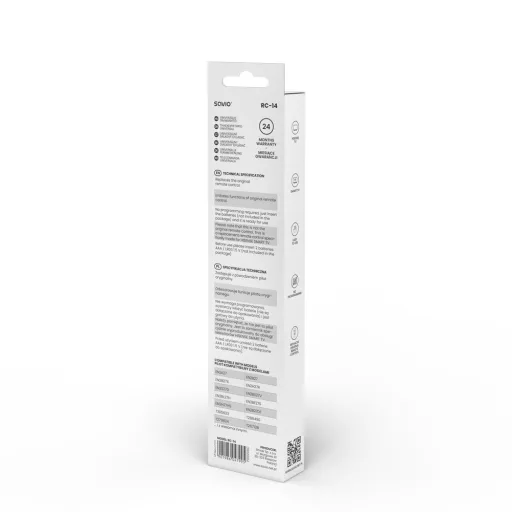 Savio RC-14 Universal remote control/replacement for HISENSE SMART TV távirányító Vezeték nélküli infravörös TV, TV tuner Nyomógombok