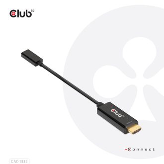   CLUB3D CAC-1333 video átalakító kábel 0,22 M HDMI A-típus (Standard) USB C-típus Fekete