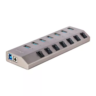  StarTech.com 5G7AIBS-USB-HUB-EU hálózati csatlakozó USB 3.2 Gen 1 (3.1 Gen 1) Type-B 5000 Mbit/s Szürke