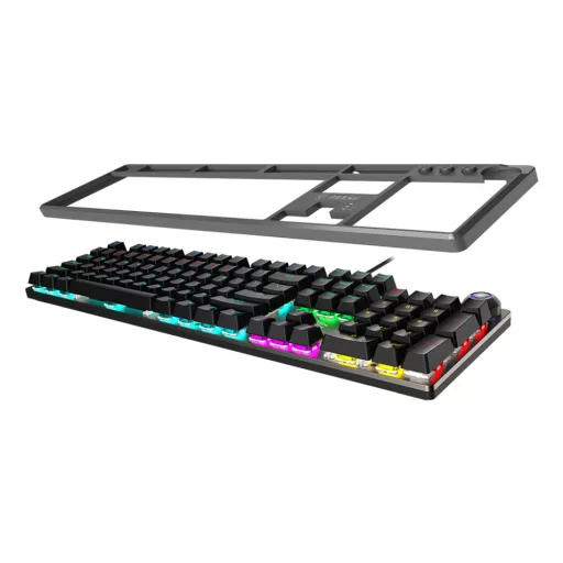 MSI FORGE GK310 RED DE billentyűzet Játék USB QWERTY Német Fekete