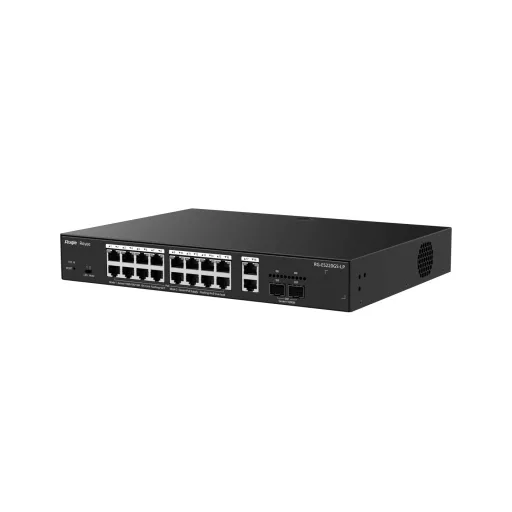 Ruijie Networks RG-ES220GS-LP hálózati kapcsoló Vezérelt L2 Gigabit Ethernet (10/100/1000) Ethernet-áramellátás (PoE) támogatása Asztali Fekete