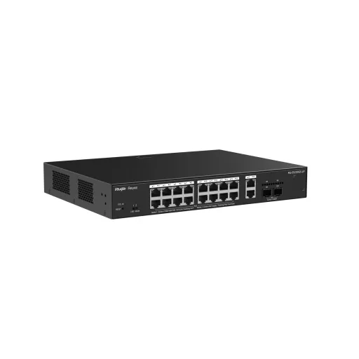 Ruijie Networks RG-ES220GS-LP hálózati kapcsoló Vezérelt L2 Gigabit Ethernet (10/100/1000) Ethernet-áramellátás (PoE) támogatása Asztali Fekete