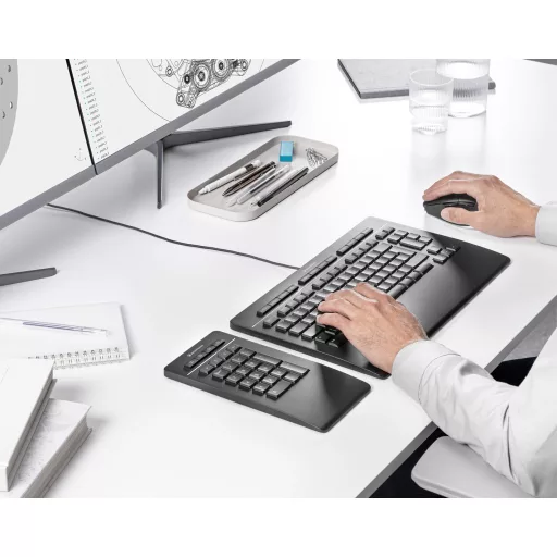 3Dconnexion Numpad Pro numerikus billentyűzet Bluetooth/USB/RF Wireless Fekete