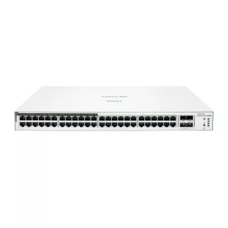   HPE Aruba Networking Networking Instant On Switch 48p Gigabit CL4 PoE 4p SFP 370W 1830 Vezérelt L2 Gigabit Ethernet (10/100/1000) Ethernet-áramellátás (PoE) támogatása 1U