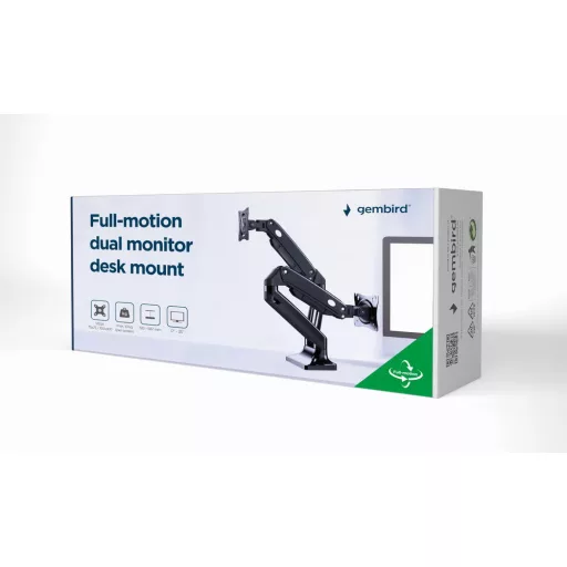Gembird MA-DA2-03 asztali TV konzol 88,9 cm (35") Fekete