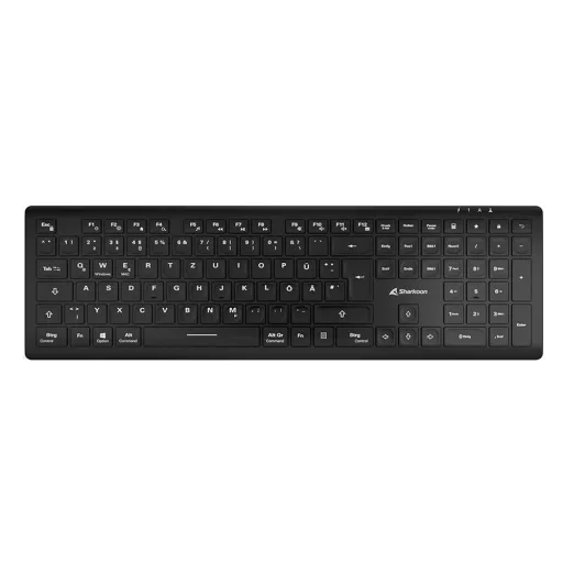 Sharkoon OfficePal K30W bk billentyűzet Otthoni/irodai USB QWERTZ Német Fekete