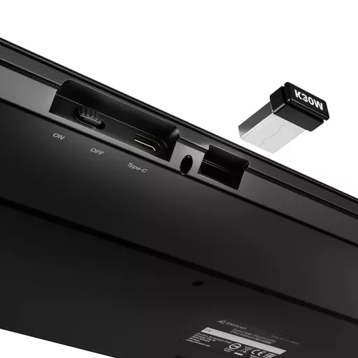 Sharkoon OfficePal K30W bk billentyűzet Otthoni/irodai USB QWERTZ Német Fekete