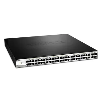   D-Link DGS-1210-52MP Vezérelt L2 Gigabit Ethernet (10/100/1000) Ethernet-áramellátás (PoE) támogatása Fekete, Szürke