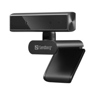   Sandberg Face-ID Webcam Mini webkamera 2 MP 1920 x 1080 pixelek USB-C Fekete