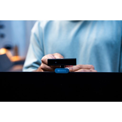 Sandberg Face-ID Webcam Mini webkamera 2 MP 1920 x 1080 pixelek USB-C Fekete