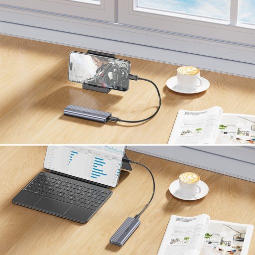 UNITEK S1241B01 tárolóegység burkolat Külső SSD ház Szürke M.2