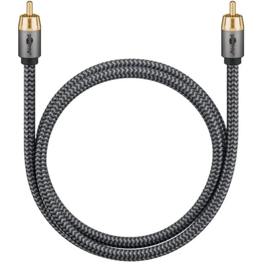 Goobay 65296 audio kábel 10 M RCA Ezüst, Fekete