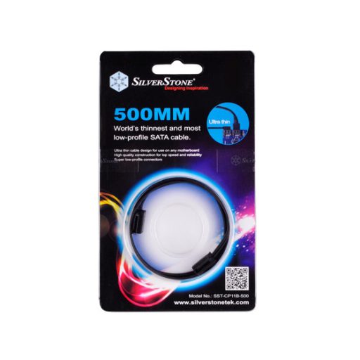 Silverstone CP11 SATA kábel 0,5 M Fekete