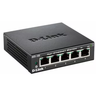   D-Link DES-105 Beállítást nem igénylő (unmanaged) L2 Fekete