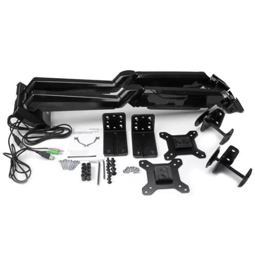 StarTech.com ARMSLIMDUO asztali TV konzol 76,2 cm (30") Fekete