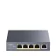 Cudy GS1005P hálózati kapcsoló Gigabit Ethernet (10/100/1000) Ethernet-áramellátás (PoE) támogatása Szürke