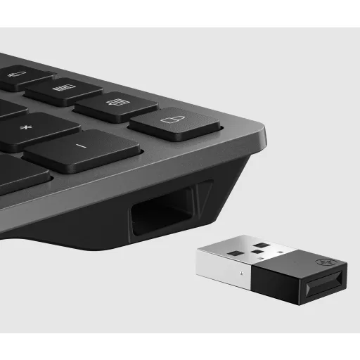 HP 720 Multi-Device Rechargeable Wireless Keyboard billentyűzet Otthoni/irodai USB + Bluetooth Fekete