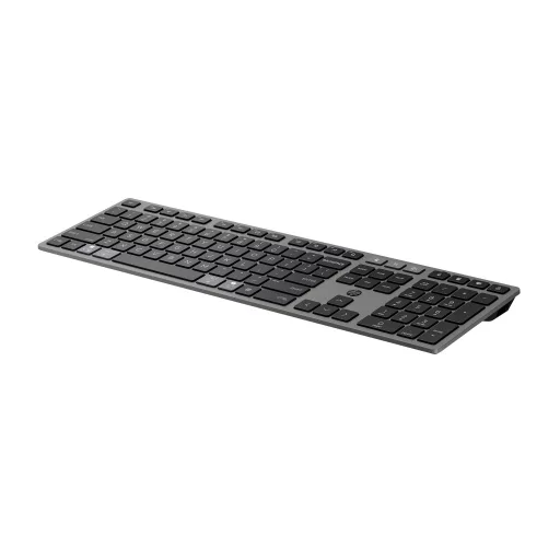 HP 720 Multi-Device Rechargeable Wireless Keyboard billentyűzet Otthoni/irodai USB + Bluetooth Fekete