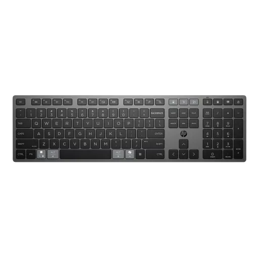 HP 720 Multi-Device Rechargeable Wireless Keyboard billentyűzet Otthoni/irodai USB + Bluetooth Fekete