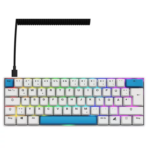 Sharkoon SGK50 S4 billentyűzet Otthoni USB QWERTZ Német Fehér