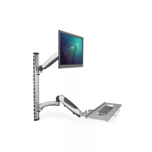 Digitus DA-90354 asztali TV konzol 68,6 cm (27") Fali Ezüst