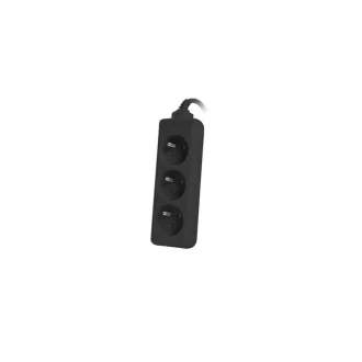  Lanberg PS0-03E-0150-BK elektromos elosztó 1,5 M 3 AC kimenet(ek) Beltéri Fekete