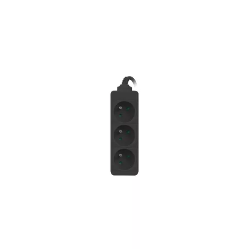 Lanberg PS0-03E-0150-BK elektromos elosztó 1,5 M 3 AC kimenet(ek) Beltéri Fekete