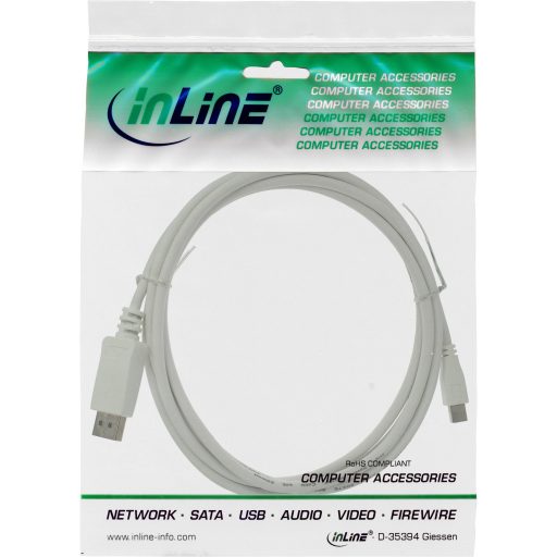InLine 17132 DisplayPort kábel 2 M mini DisplayPort Fehér