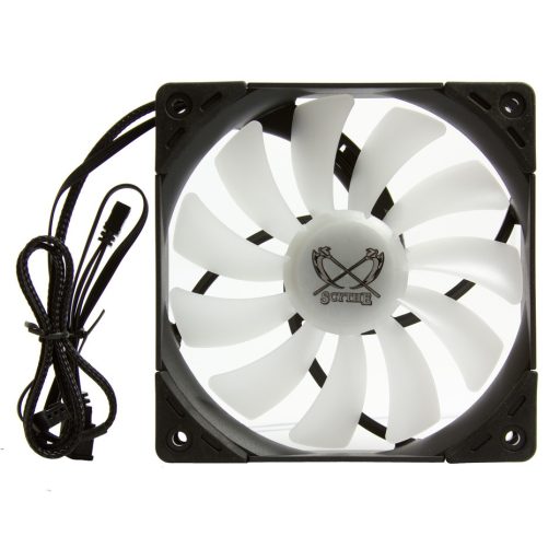 Scythe SU1225FD12HR-RN Univerzális Ventilátor 12 cm Fekete, Fehér 1 db