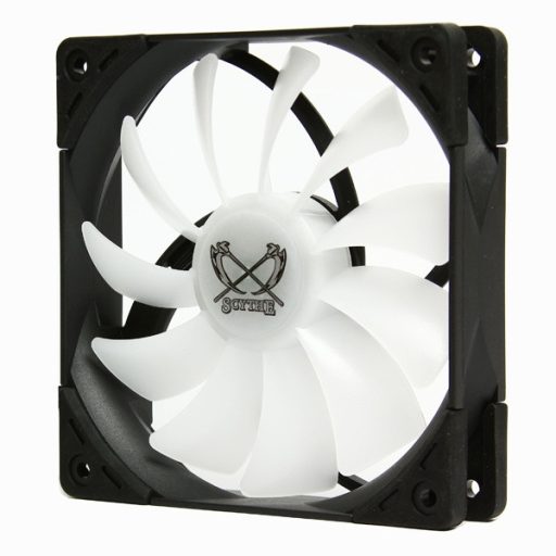 Scythe SU1225FD12HR-RN Univerzális Ventilátor 12 cm Fekete, Fehér 1 db