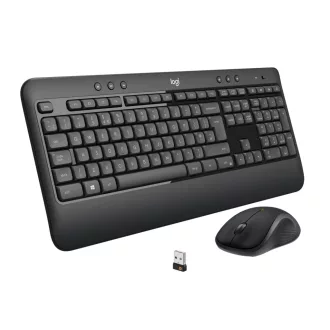   Logitech 920-008685 billentyűzet Egér mellékelve Univerzális Vezeték nélküli RF QWERTY Nemzetközi amerikai Fekete