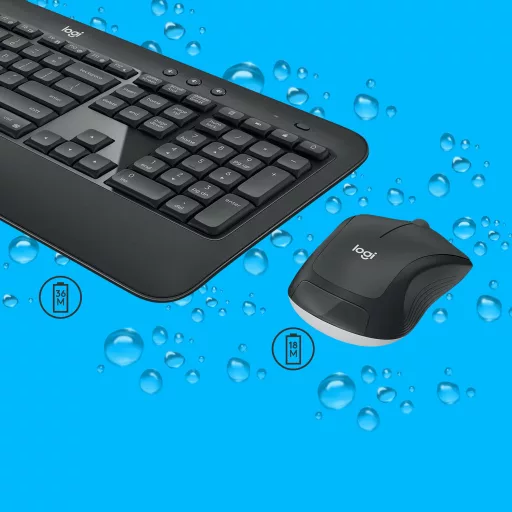 Logitech 920-008685 billentyűzet Egér mellékelve Univerzális Vezeték nélküli RF QWERTY Nemzetközi amerikai Fekete