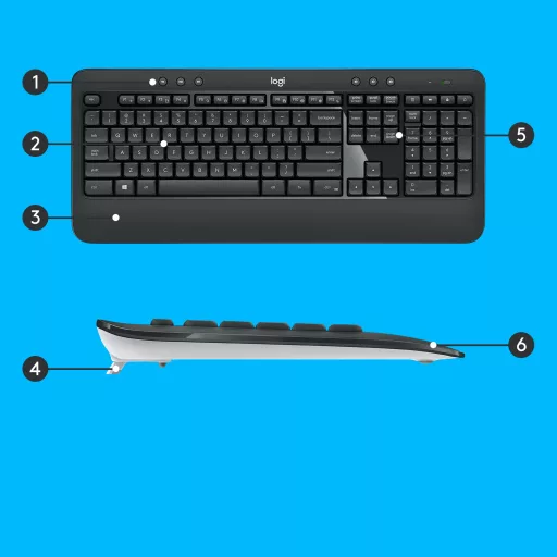 Logitech 920-008685 billentyűzet Egér mellékelve Univerzális Vezeték nélküli RF QWERTY Nemzetközi amerikai Fekete