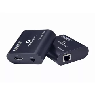 Gembird DEX-HDMI-03 audió/videó jeltovábbító Fekete