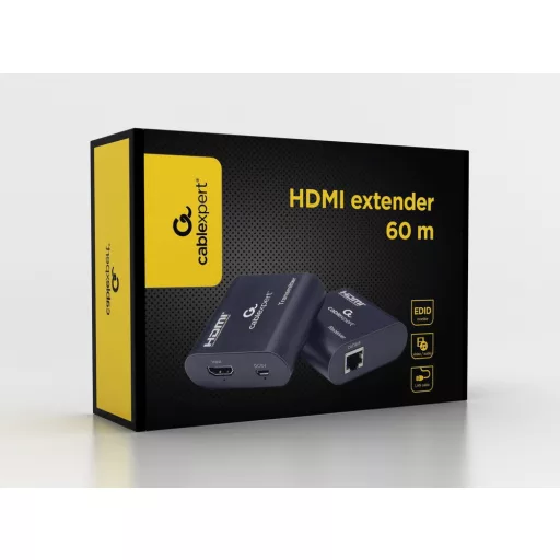 Gembird DEX-HDMI-03 audió/videó jeltovábbító Fekete