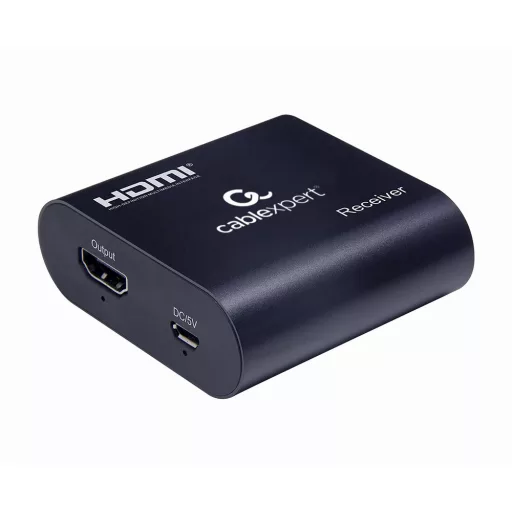 Gembird DEX-HDMI-03 audió/videó jeltovábbító Fekete