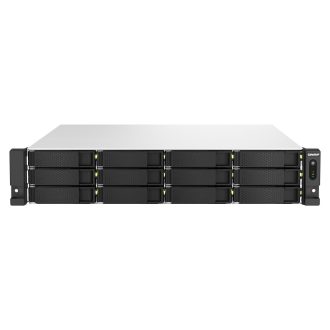   QNAP TS-H1887XU-RP NAS Rack (2U) Intel Xeon E E-2336 32 GB DDR4 0 TB QuTS hero Fekete, Fehér