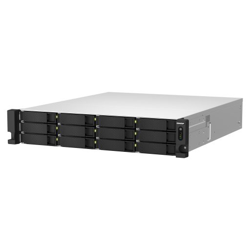 QNAP TS-H1887XU-RP NAS Rack (2U) Intel Xeon E E-2336 32 GB DDR4 0 TB QuTS hero Fekete, Fehér