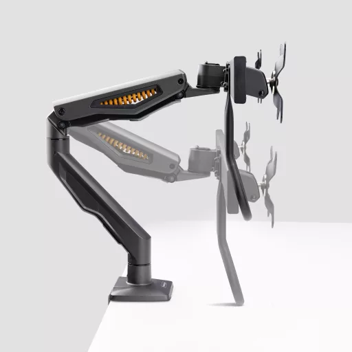 StarTech.com H2M1AS2-MONITOR-ARM asztali TV konzol 68,6 cm (27") Fekete