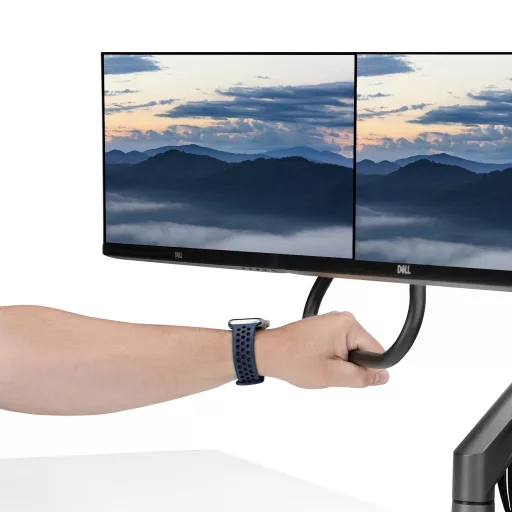 StarTech.com H2M1AS2-MONITOR-ARM asztali TV konzol 68,6 cm (27") Fekete