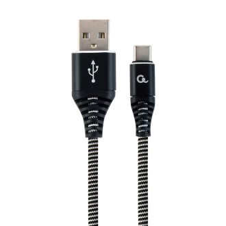 Gembird CC-USB2B-AMCM-1M-BW Lightning kábel Fekete, Fehér