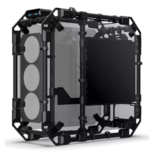 Alphacool Apex Skeleton Full Tower Fekete, Szén