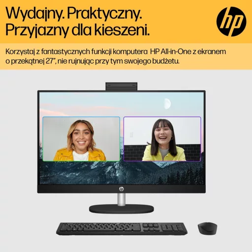 HP 27-cr0232nw AMD Ryzen™ 5 7520U 68.6 cm (27") 1920 x 1080 px All-in-One PC 16 GB LPDDR5-SDRAM 512 GB SSD Windows 11 Home Wi-Fi 6 (802.11ax) White