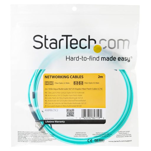 StarTech.com A50FBLCLC2 InfiniBand és száloptikai kábel 2 M LC Türkizkék