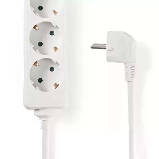 Nedis EXSO315F1WTB elektromos elosztó 1,5 M 3 AC kimenet(ek) Beltéri Fehér