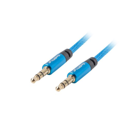 Lanberg CA-MJMJ-10CU-0020-BL audio kábel 2 M 3.5mm Kék