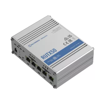   Teltonika RUTX50 vezetéknélküli router Gigabit Ethernet 5G Rozsdamentes acél
